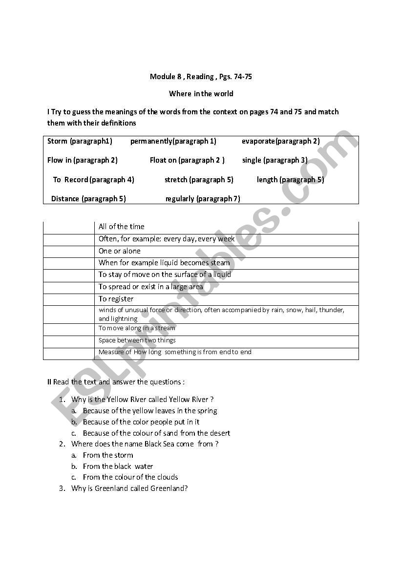 Cutting EdgePre Intermediate Reading page 74