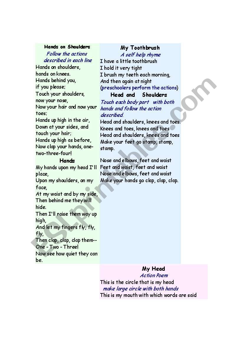 songs worksheet