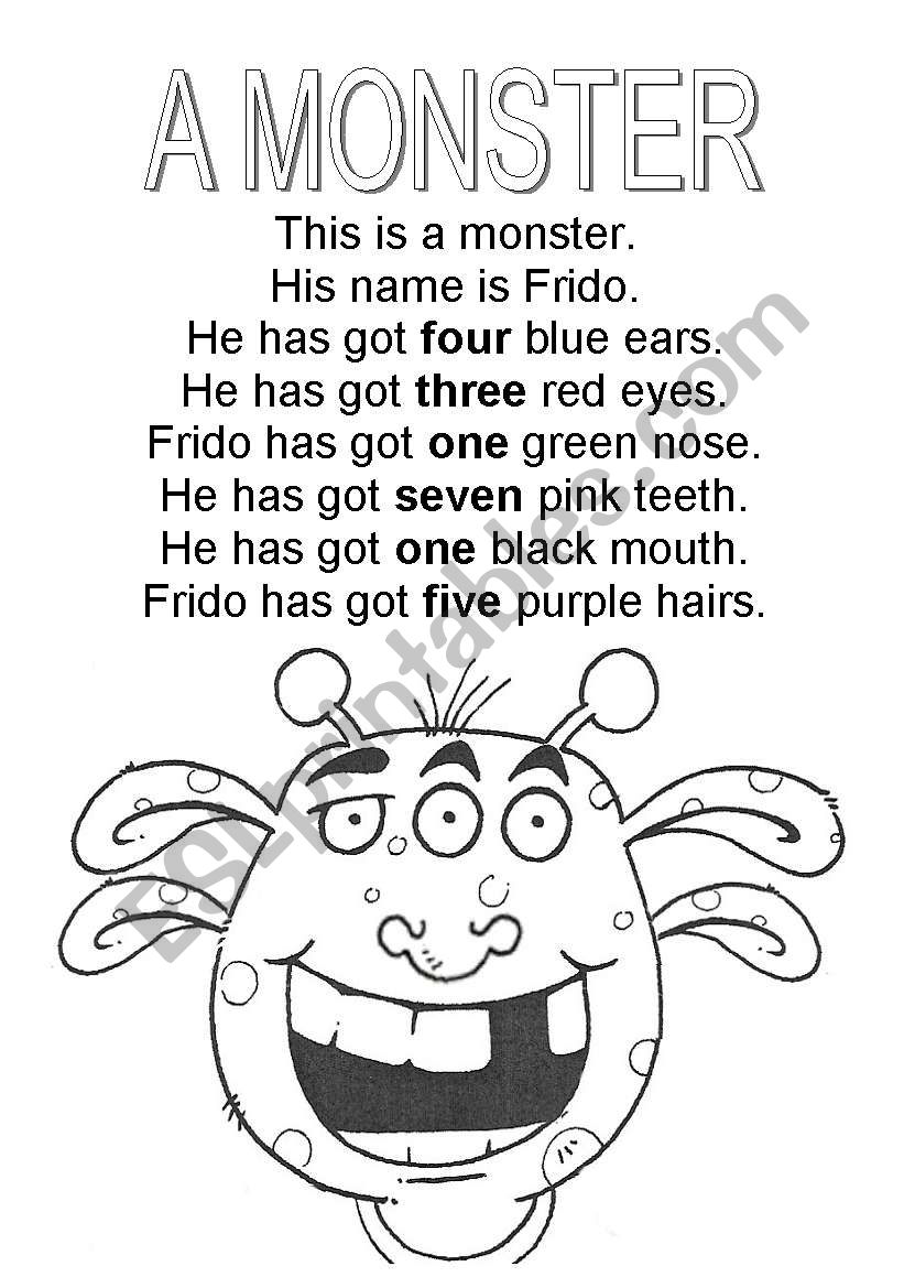 A monster worksheet