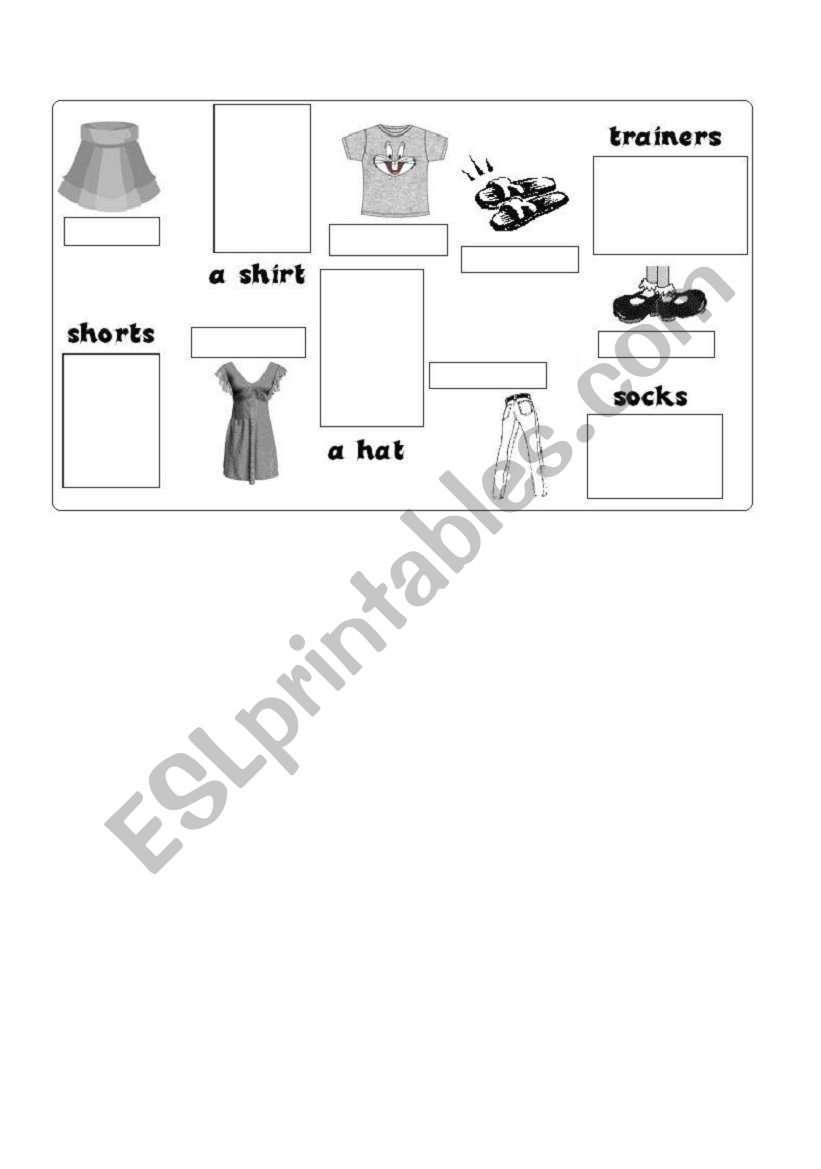 Clothes worksheet