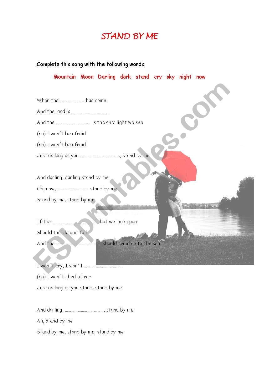 Stand by me worksheet