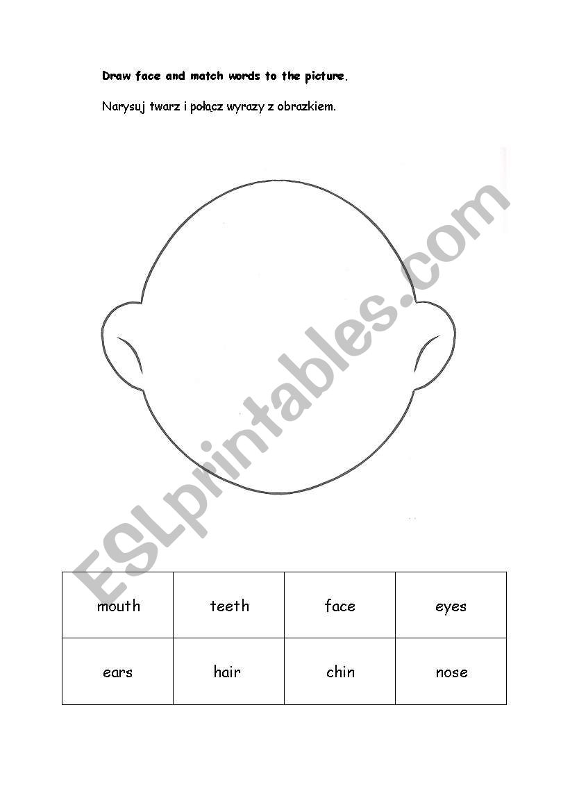 face match worksheet