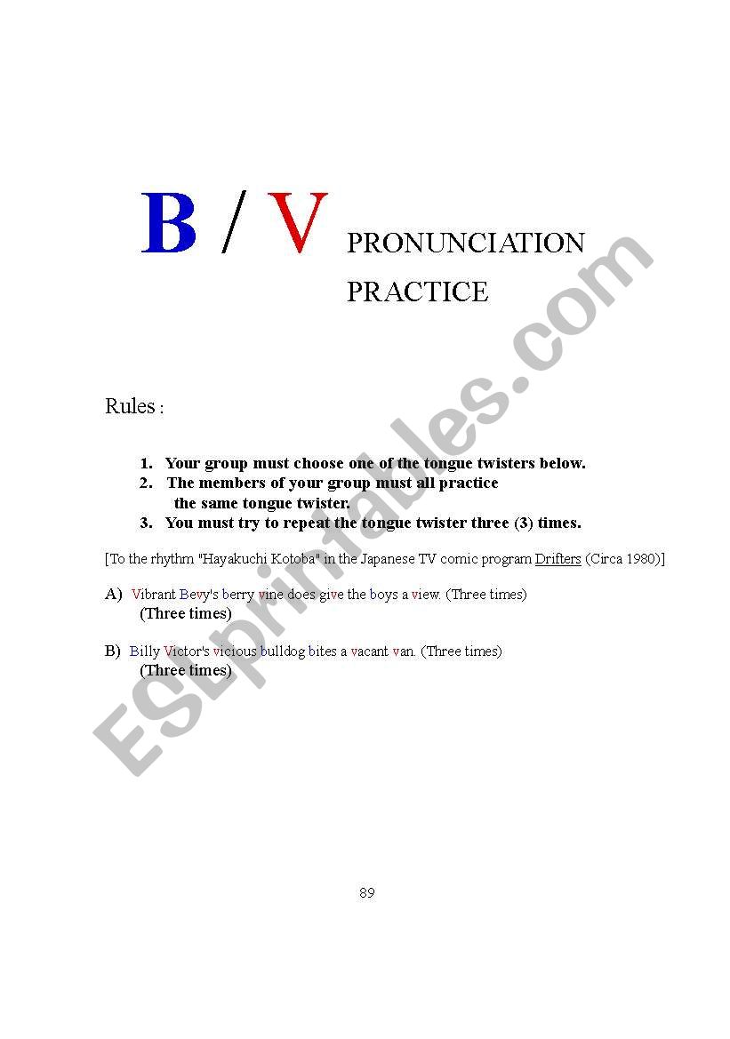 Pronunciation Tonge Twisters -4