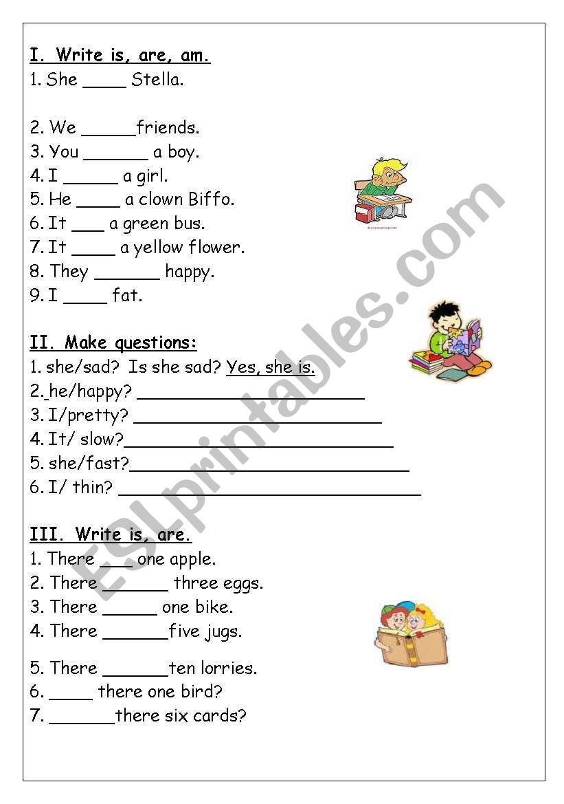 Is he happy? worksheet