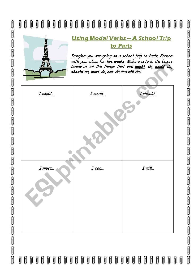 Modal Verbs activity! worksheet