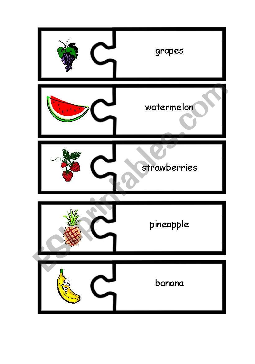 the food puzzel worksheet