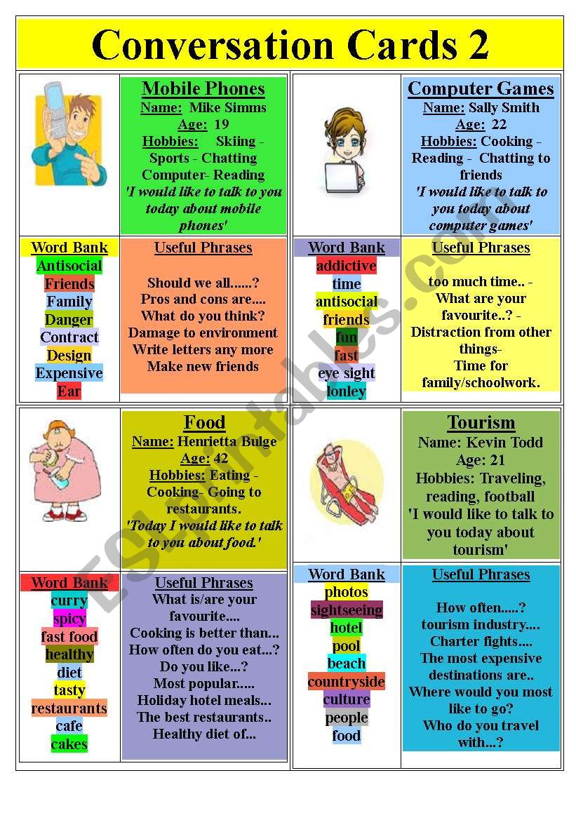 conversation-cards-set-2-esl-worksheet-by-yetigumboots