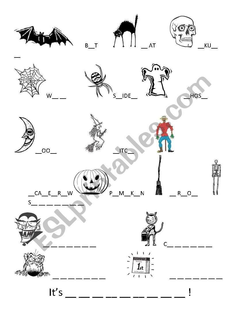 Halloween worksheet worksheet