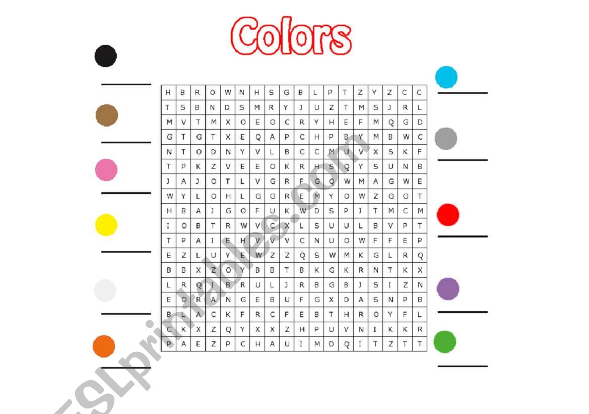 Colors worksheet