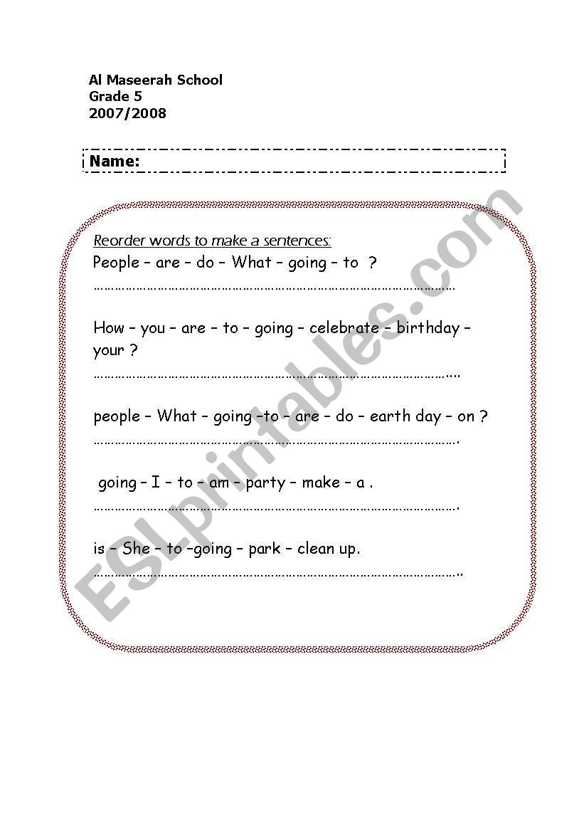 grade 5 worksheet