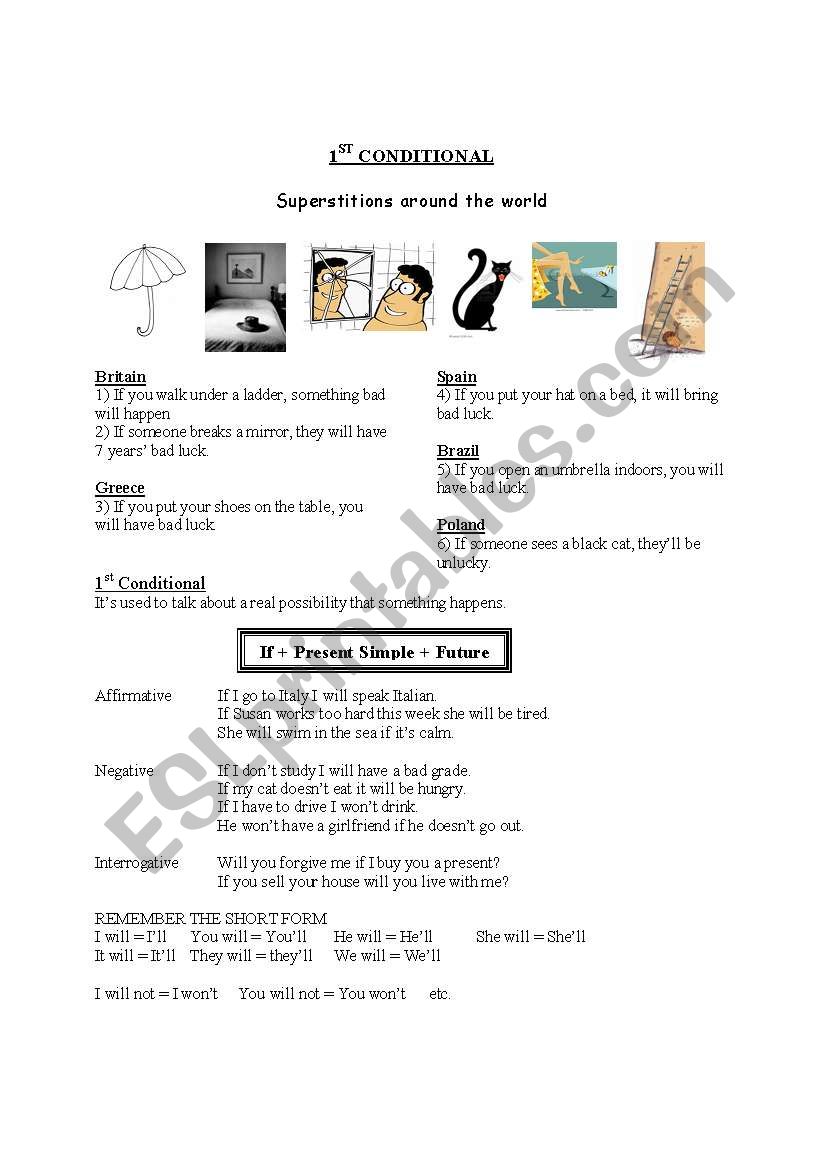 1st Conditional worksheet