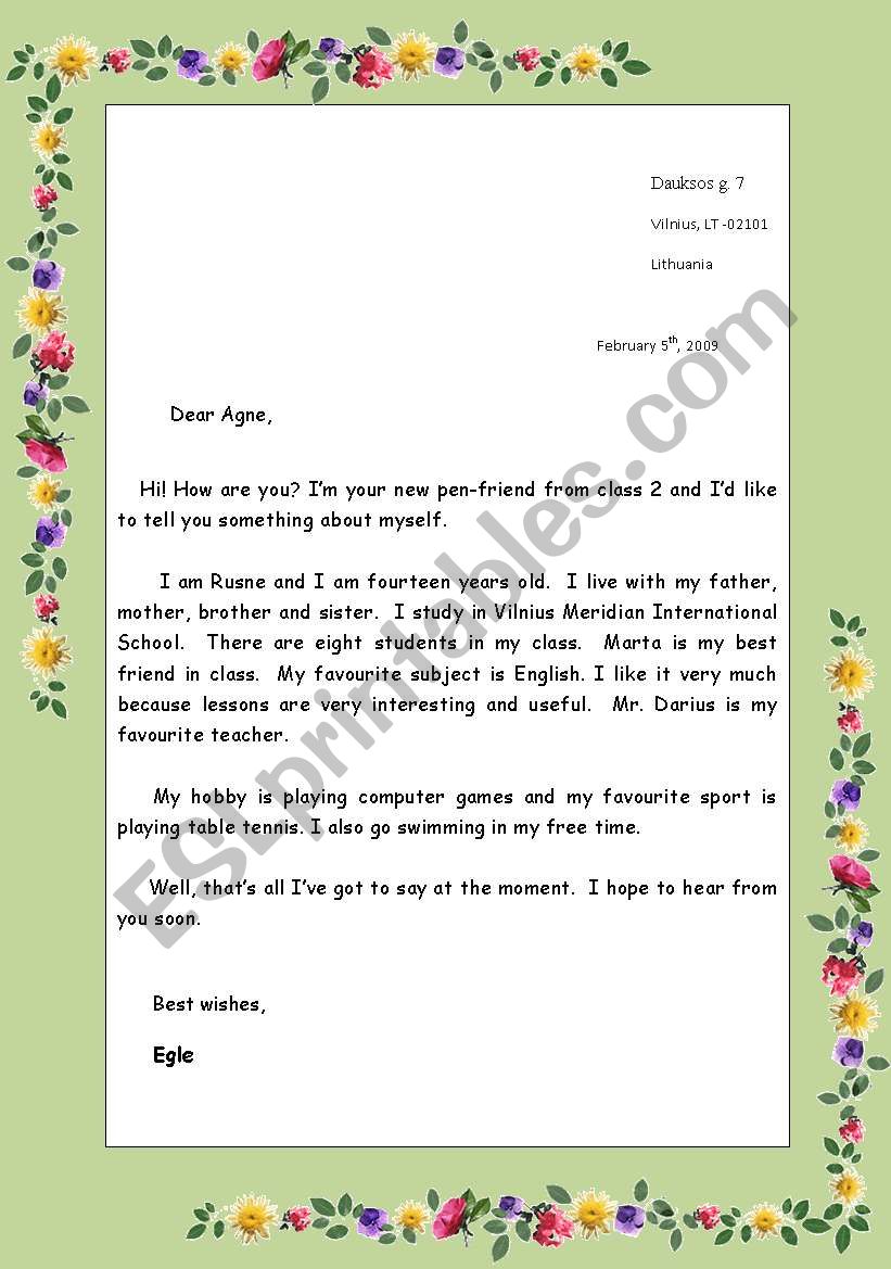 INFORMAL LETTER (Rules & Example) Primary School Level