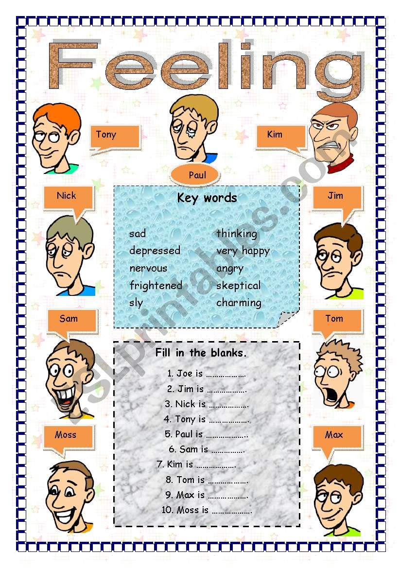 Feelings worksheet