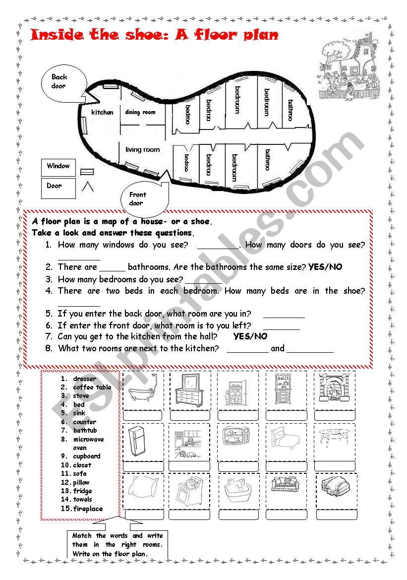 A shoe house worksheet