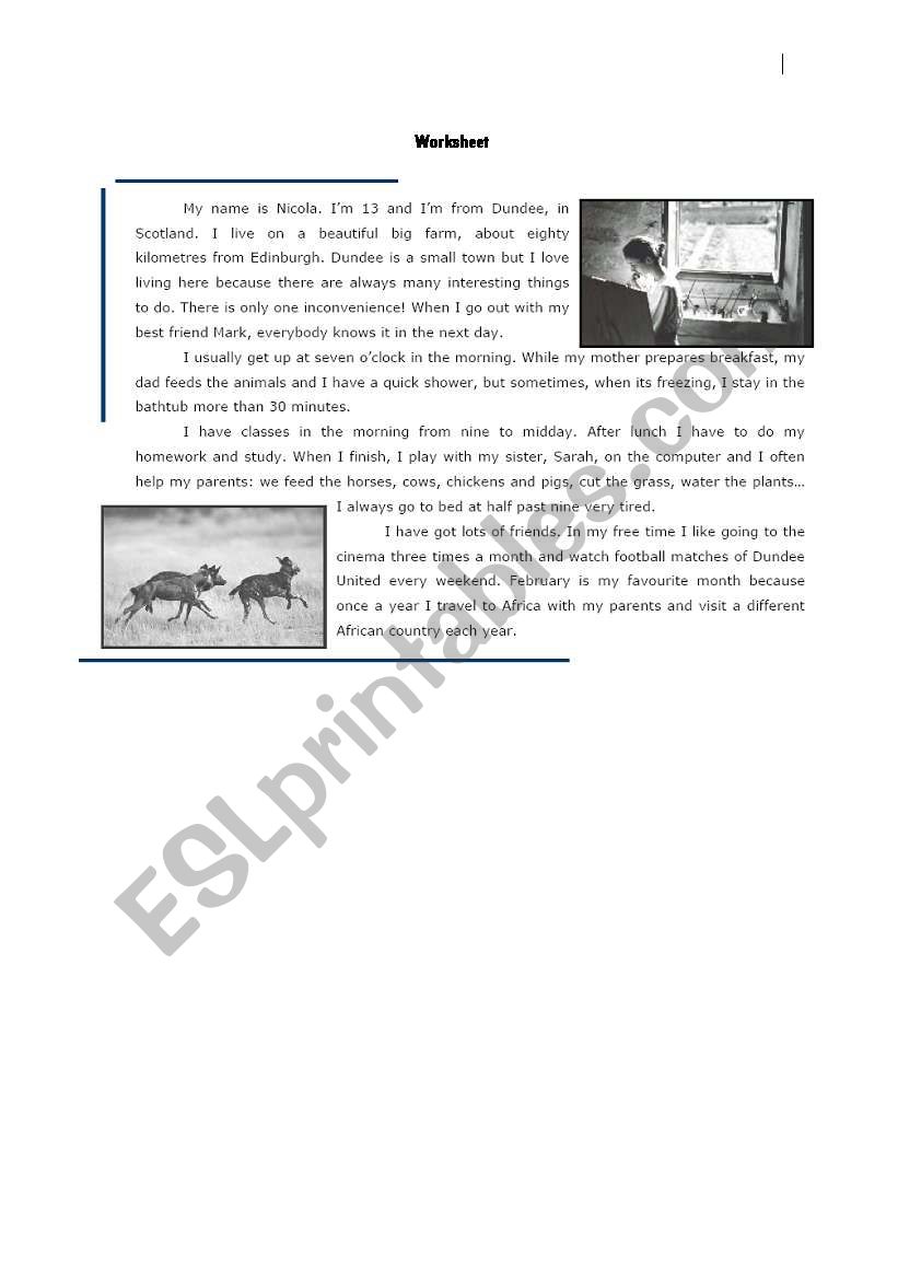 Worksheet worksheet