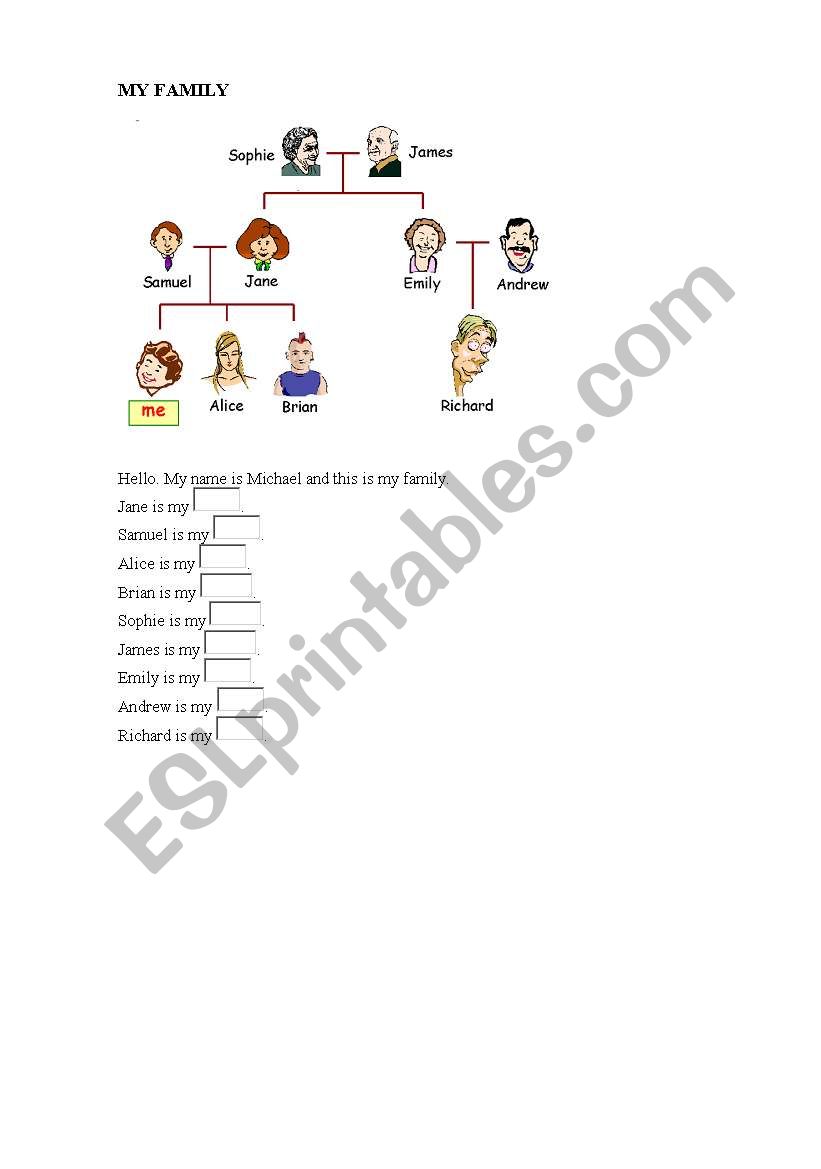 Family worksheet