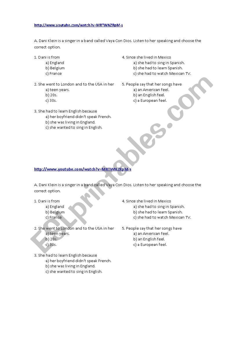 Listening comprehension - Topic: languages/culture