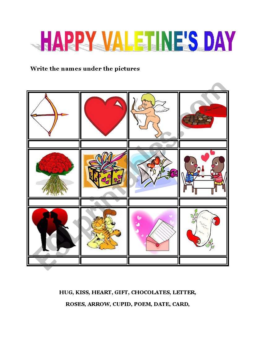 VALENTINES DAY worksheet