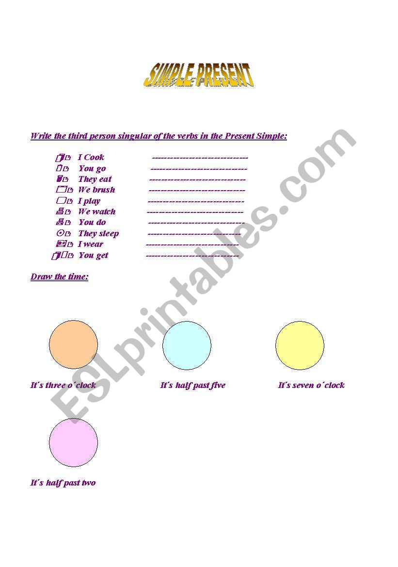 SIMPLE PRESENT worksheet