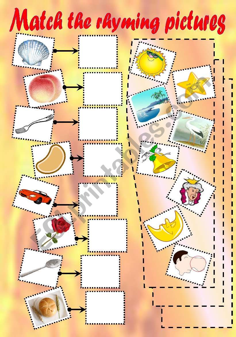 Match the rhymes :) (fully editable + answer key)