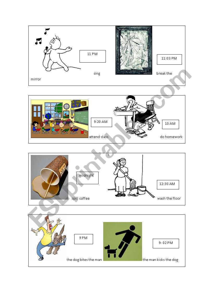 Past Perfect flash-cards second part