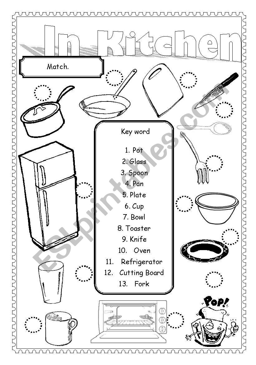 In Kitchen worksheet