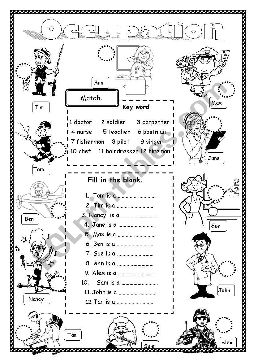 Occupation worksheet