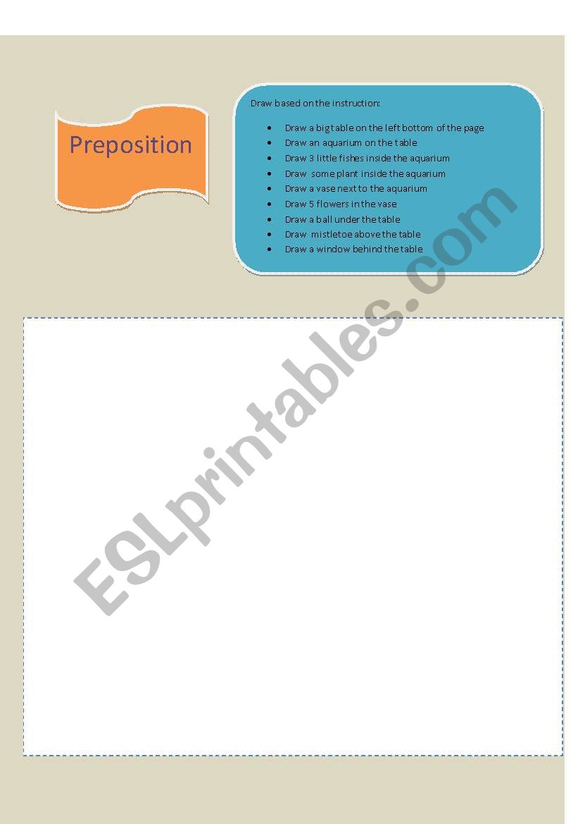 preposition  worksheet