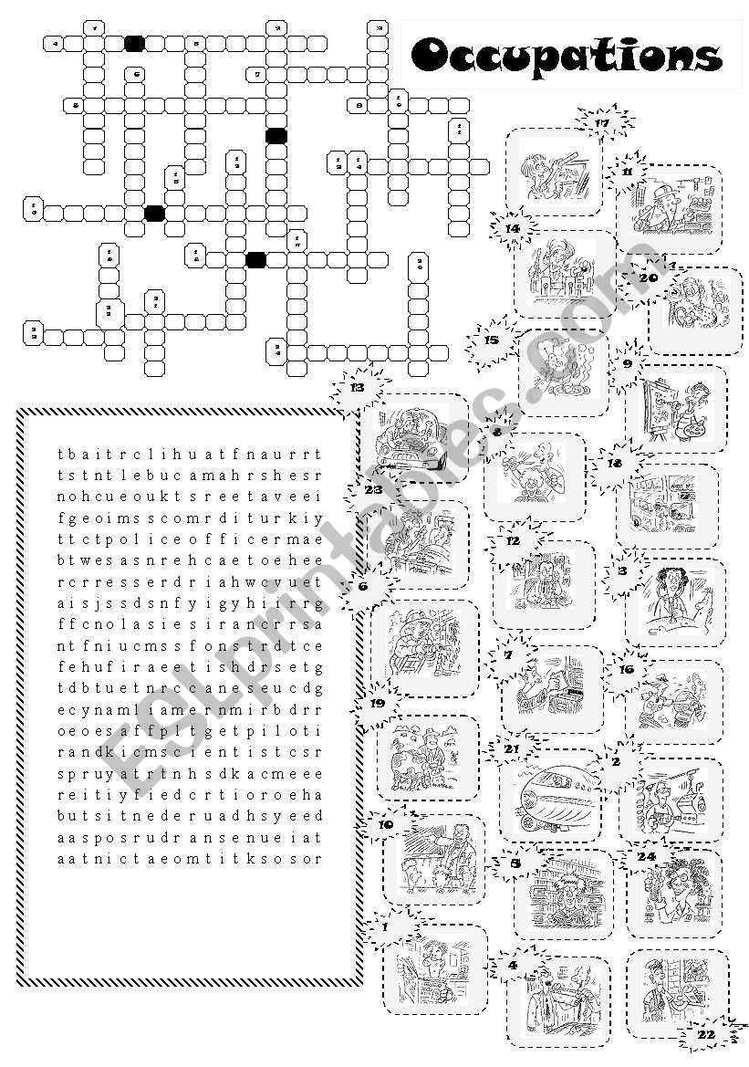 Occupations worksheet