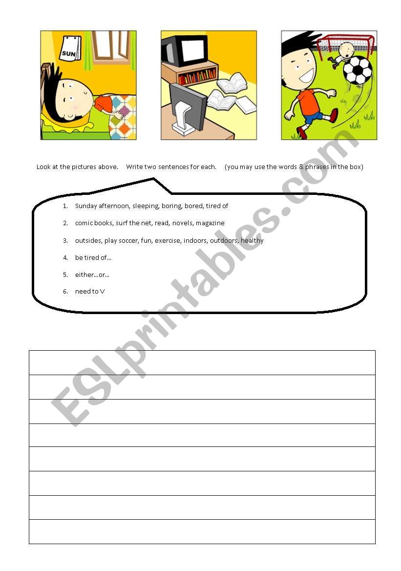 Activity worksheet