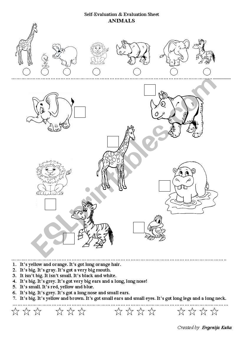 Wild Animals worksheet