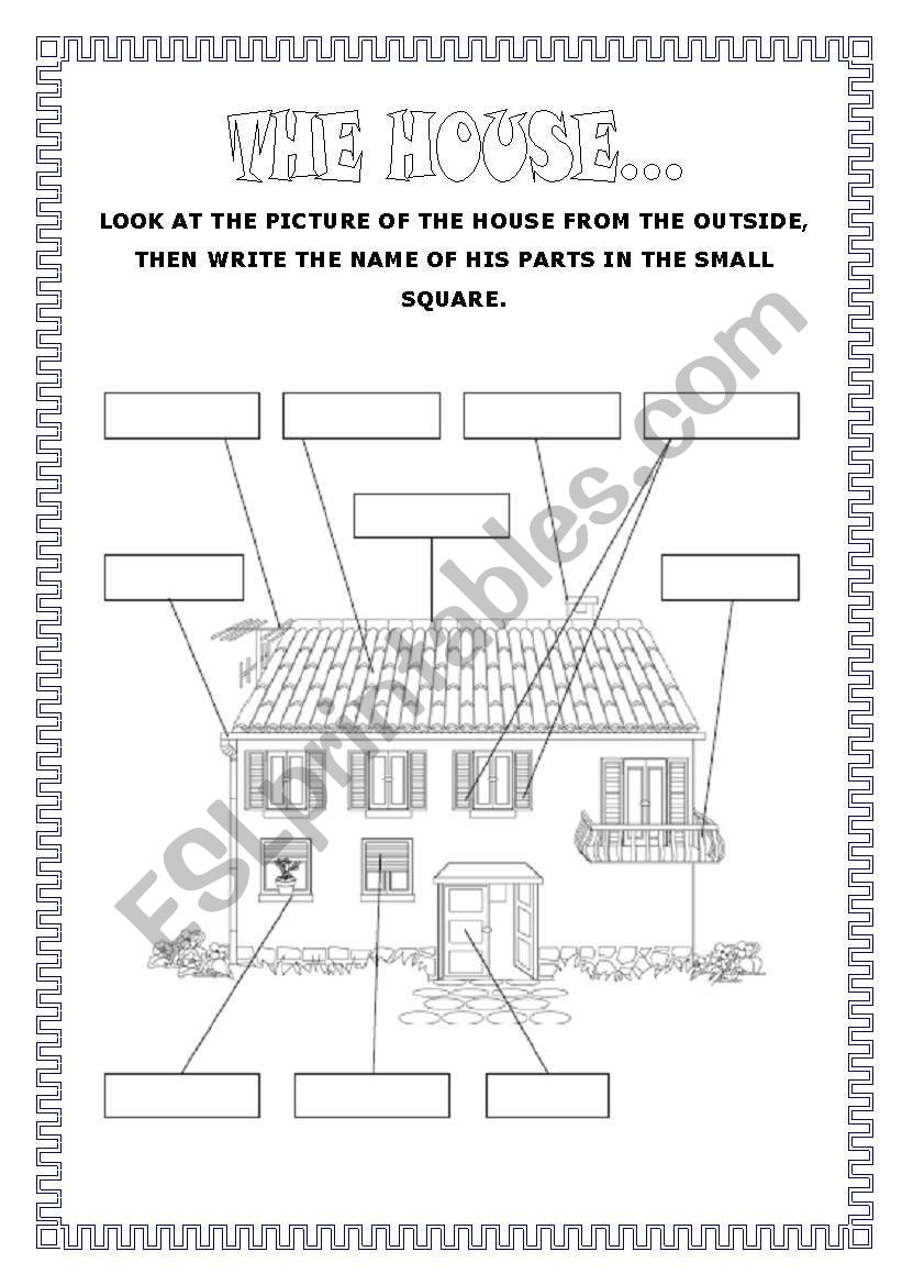 THE HOUSE... FROM THE OUTSIDE worksheet