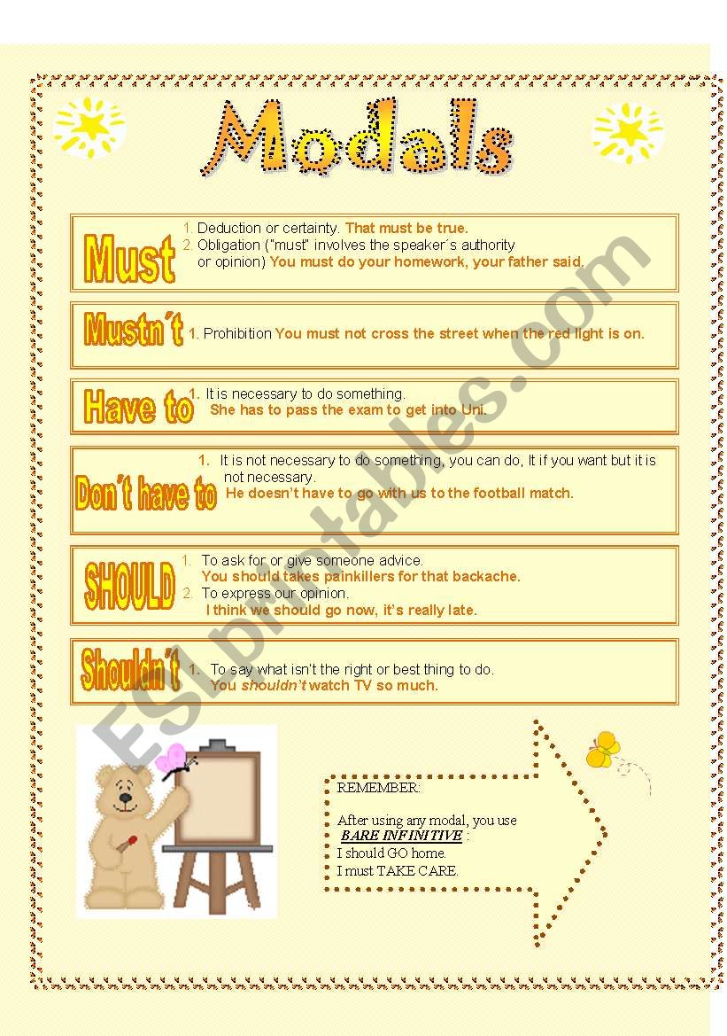 Modals!!! worksheet