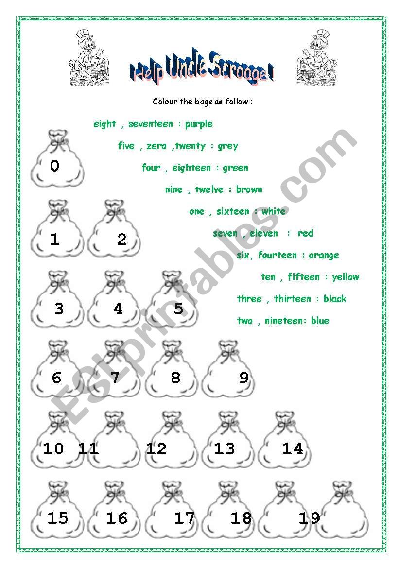 Help Uncle Scrooge 02 worksheet