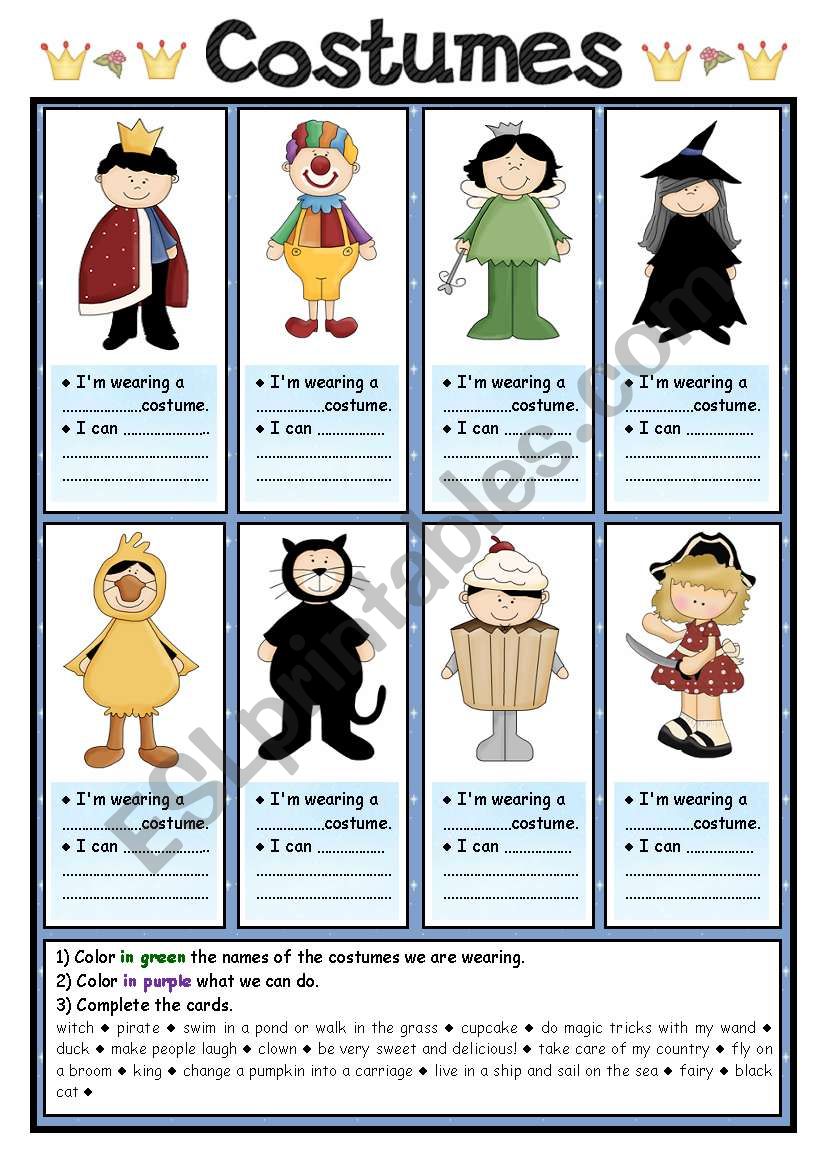 Costumes (2/2) worksheet