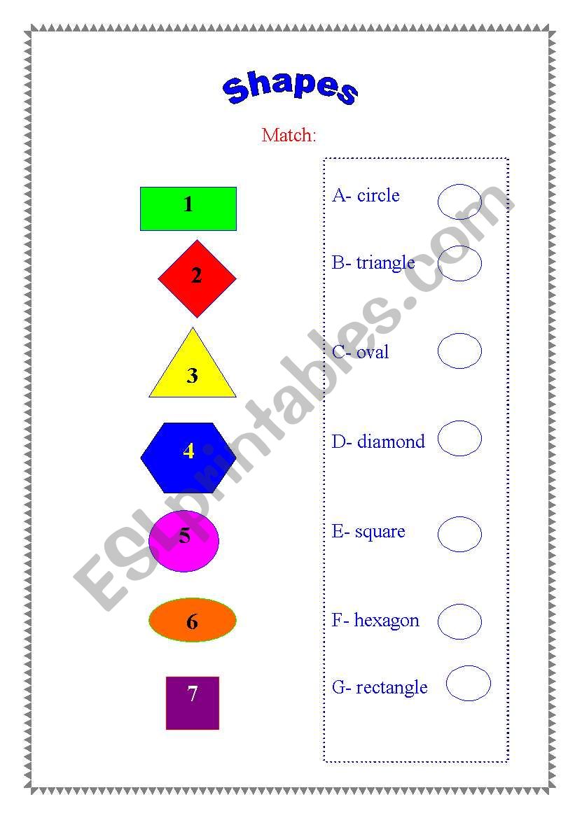 shapes worksheet