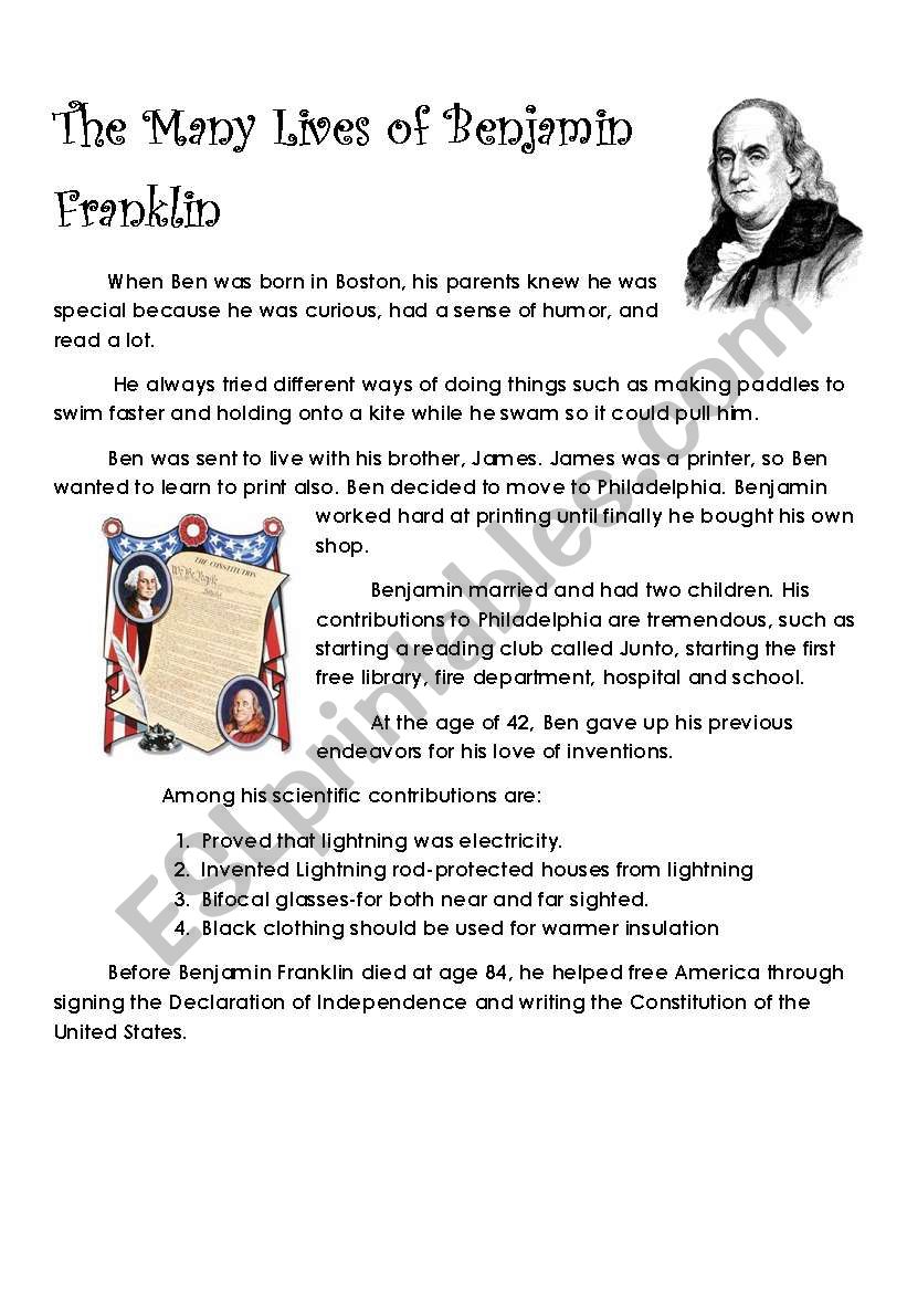 The Many Lives of Benjamin Franklin