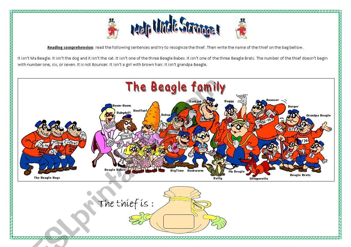 Help Uncle Scrooge 05 worksheet