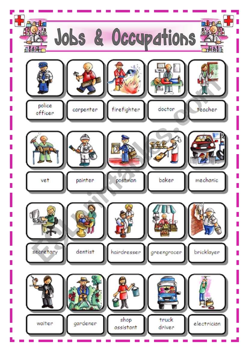 Jobs and occupations - Pictionary