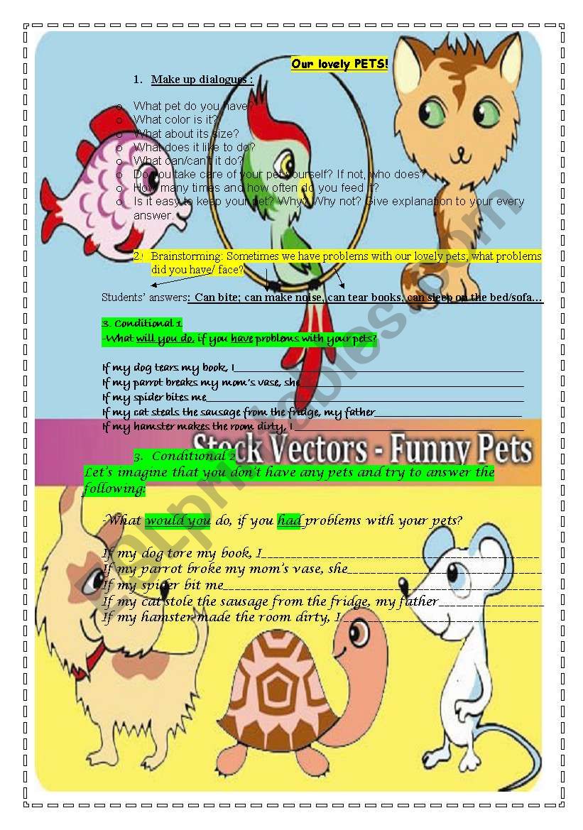Our lovely PETS! worksheet