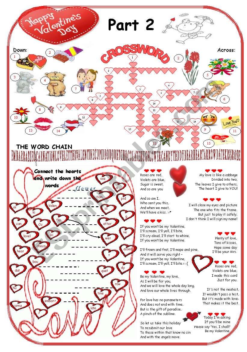 St. Valentines Day (Part 2) worksheet