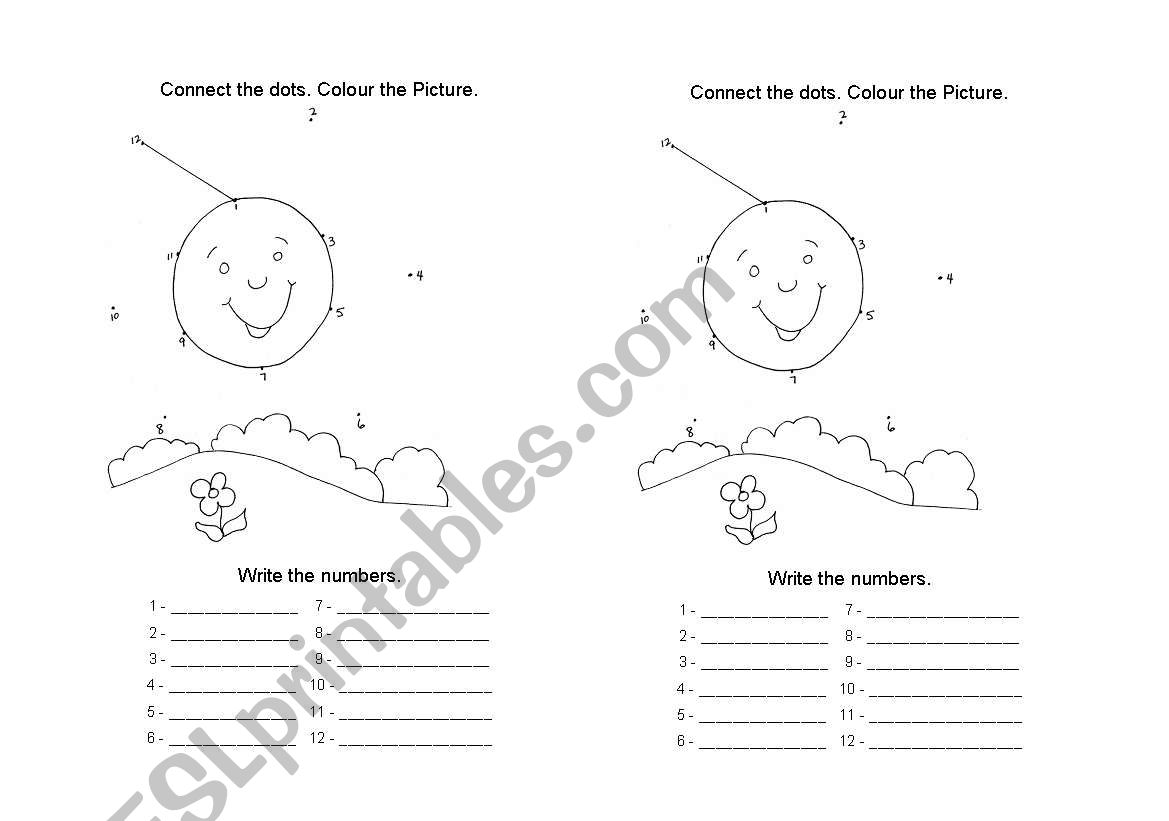 Connect the dots worksheet