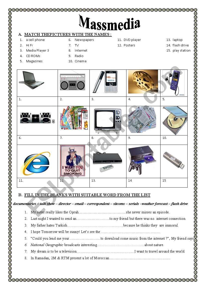 Masmedia worksheet