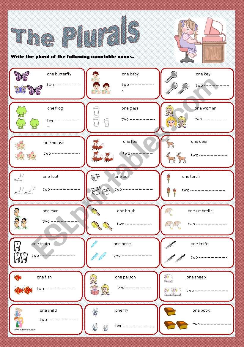 The Plurals (reuploaded) worksheet