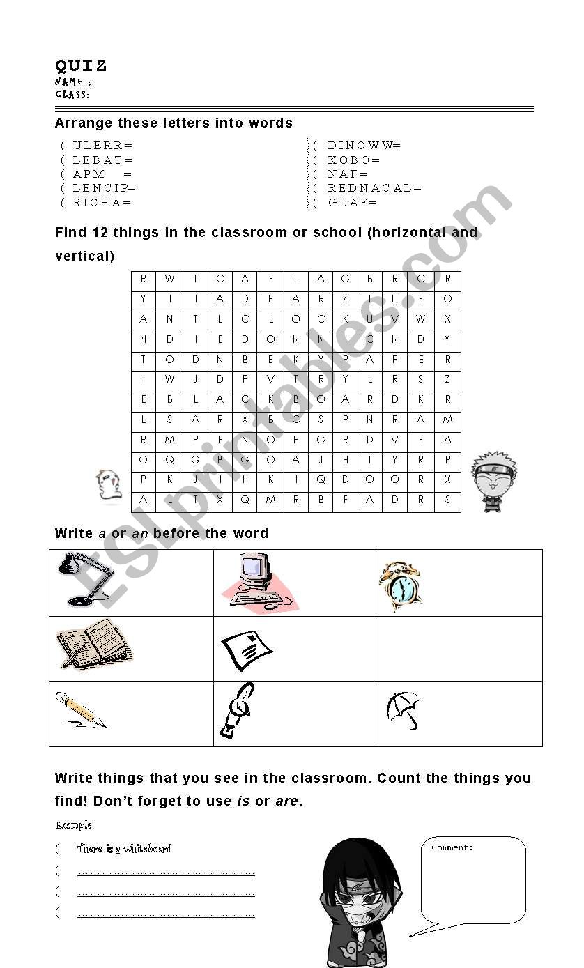easy elementary worksheet