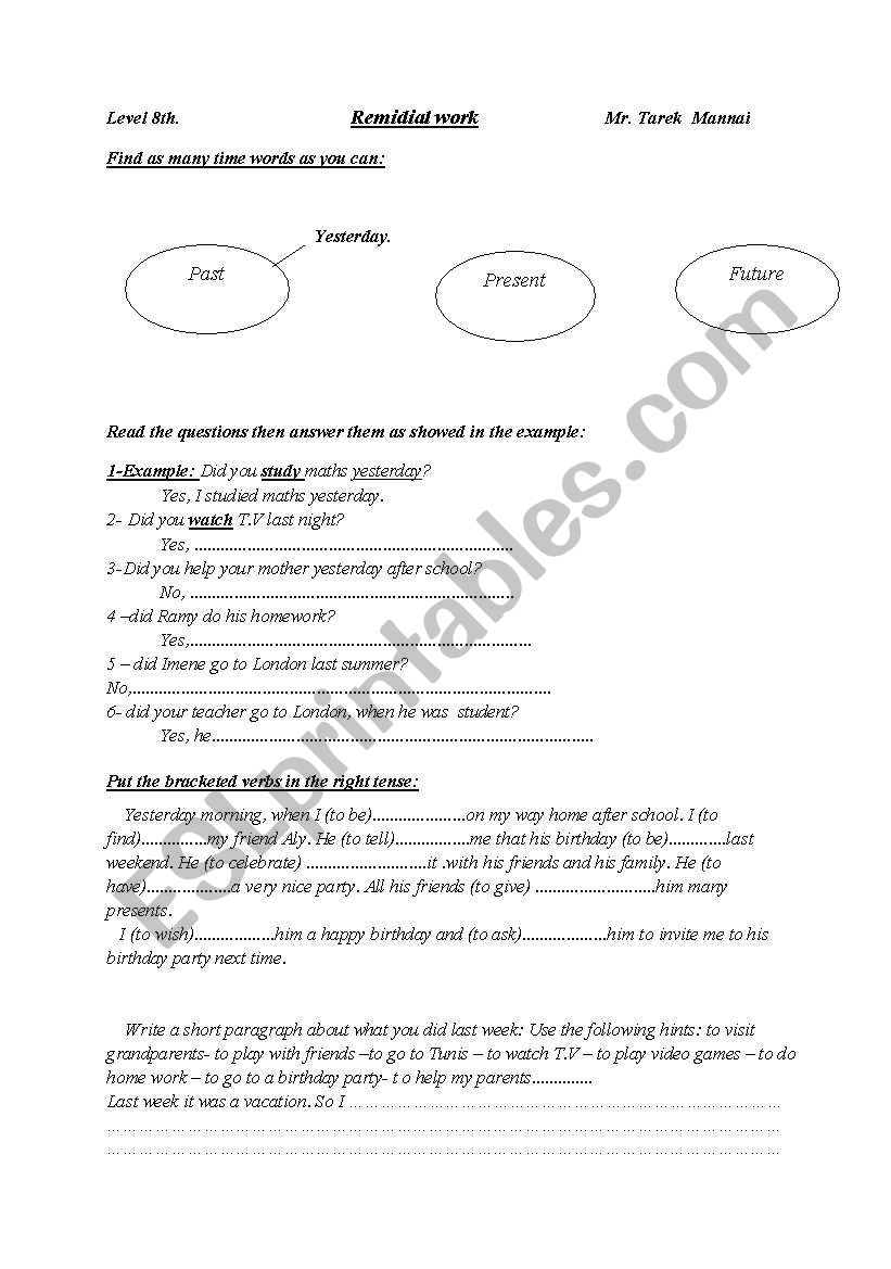 grammar  worksheet