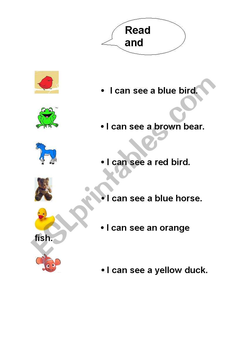 brown bear, brown bear worksheet