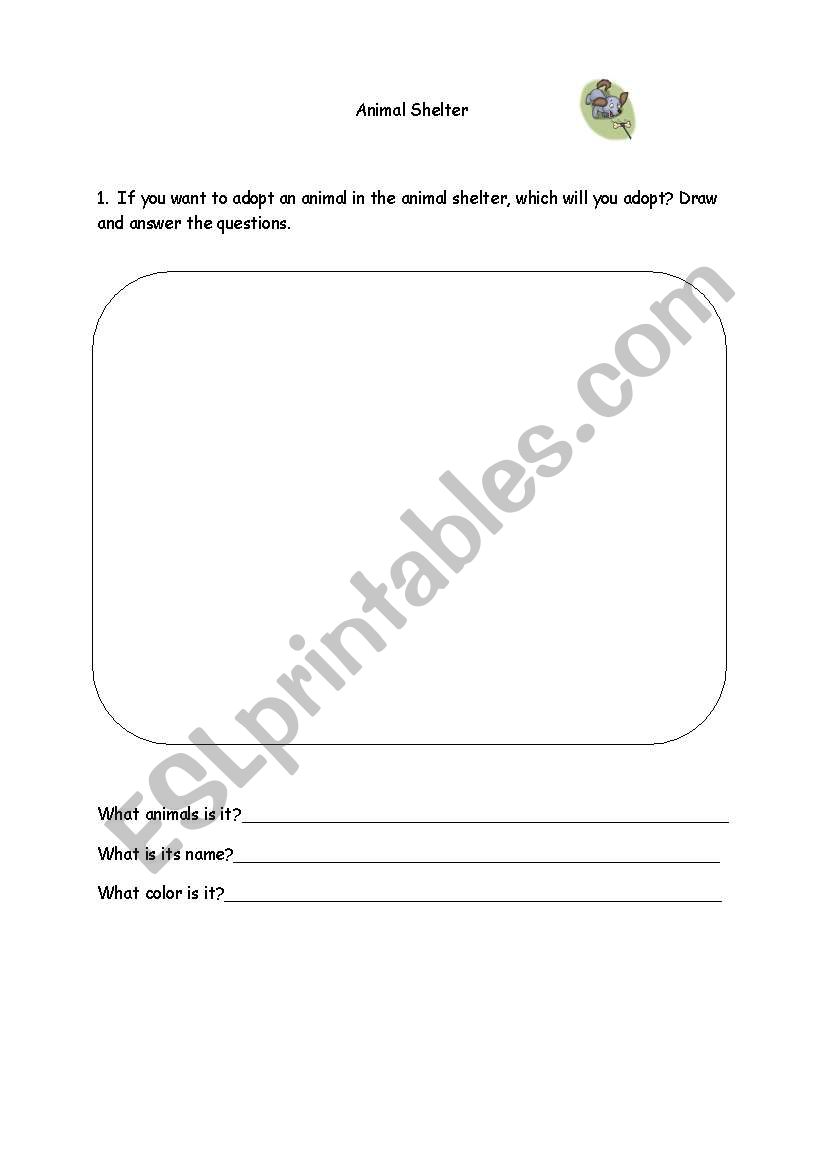 Animal shelter worksheet