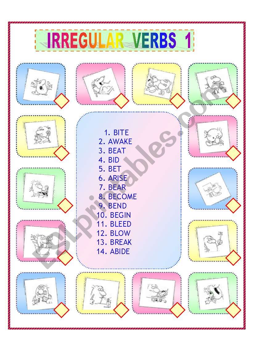 IRREGULAR VERBS  1 worksheet