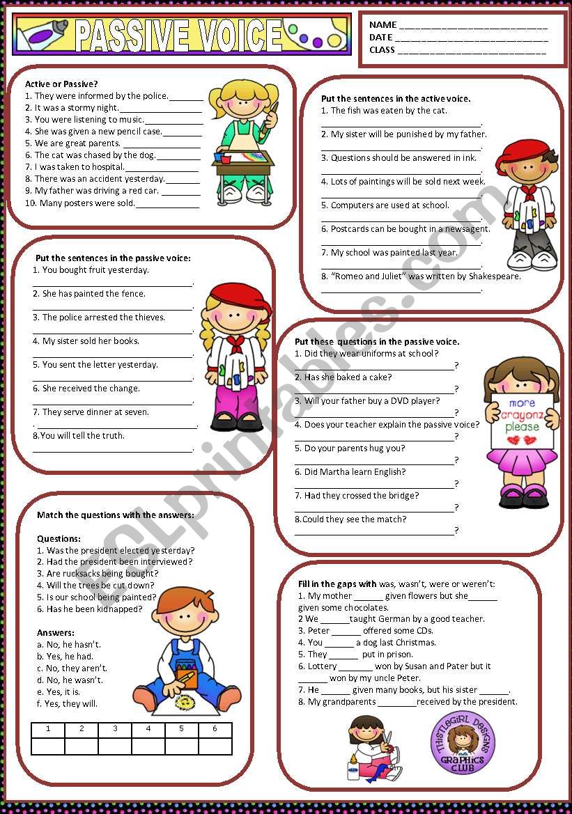 PASSIVE VOICE worksheet